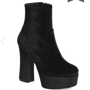 Jeffrey Campbell Velvet Booties